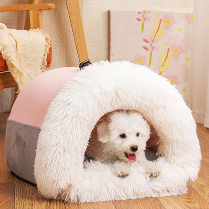 Cozy nook cave beds for dogs cat Nesting Keep Plush Warm at Winter