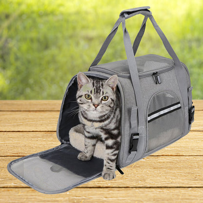 Pet Bags Portable Dog Cat Out Airline Approved Carrier Mesh Breathable