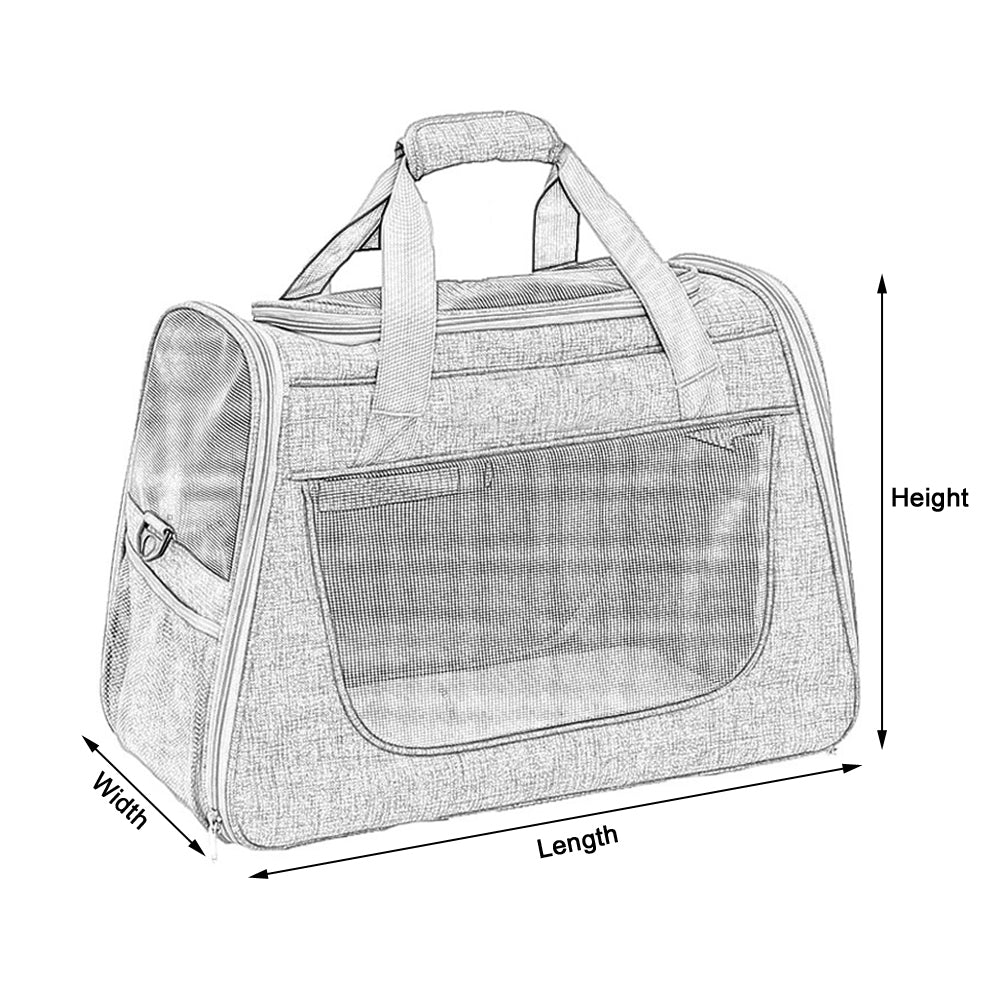 Pet carrier Portable Puyyy Dog cat bag large side window Breathable travel bag