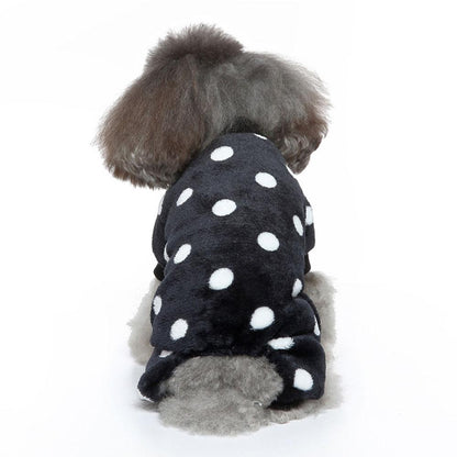 Dog Sweater Plaid Style Pet Cat Winter Warm Clothes Jumpsuits