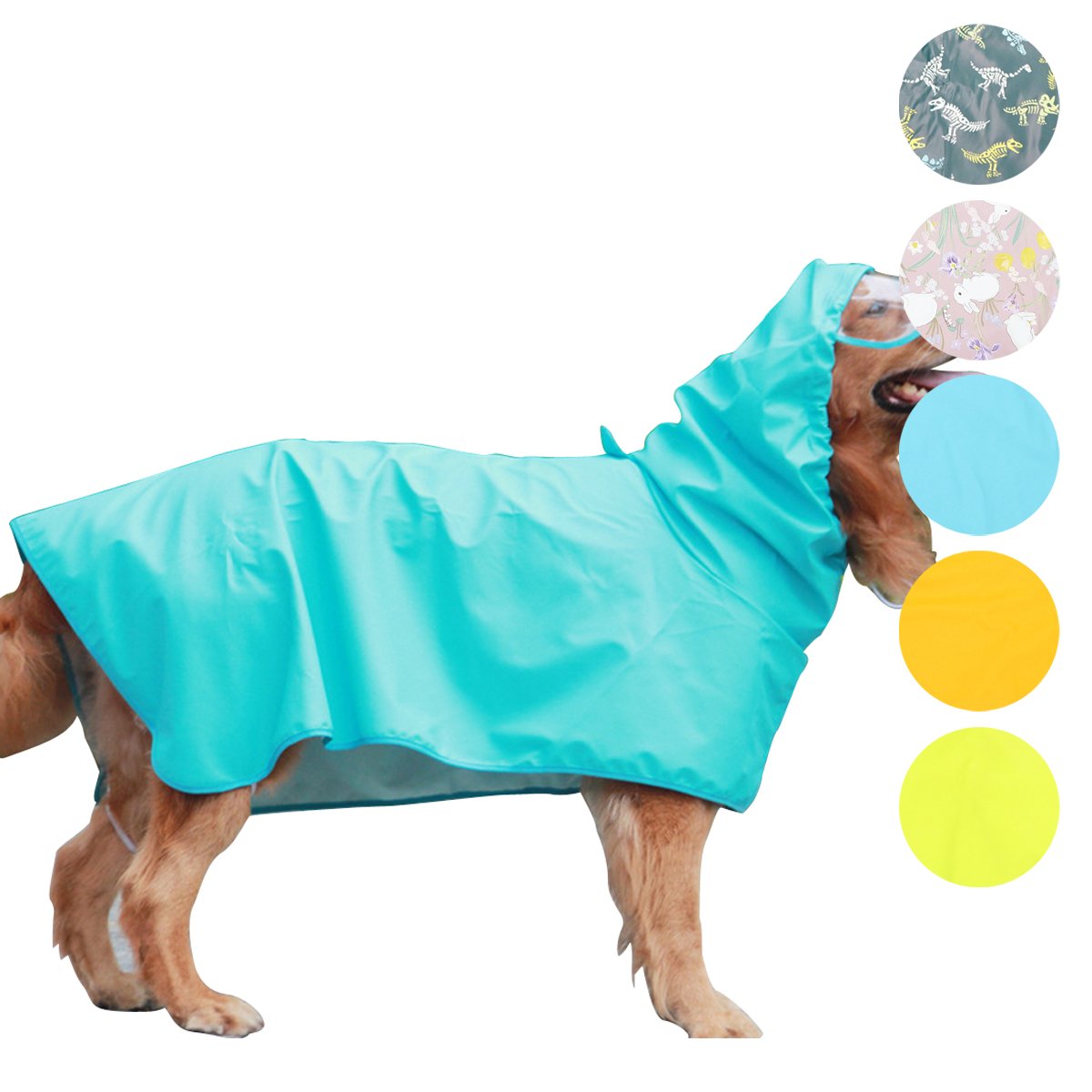 Pet Raincoats Belly Guard Raincoat PU Material Waterproof
