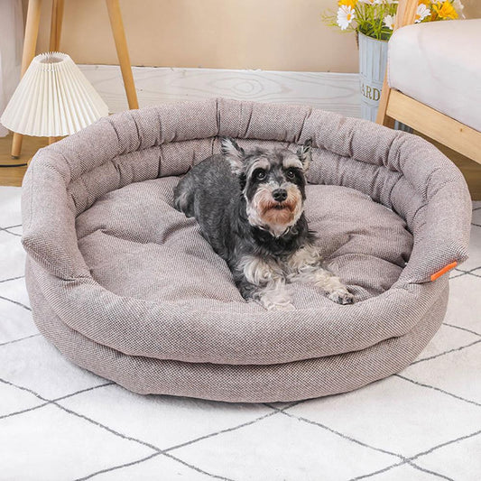 Pet dog cat bed with sofa couch mat Removable and washable burlap