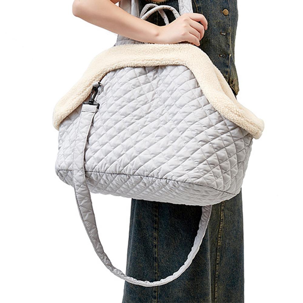 Portable shoulder bag for traveling carrier with dog and Cat