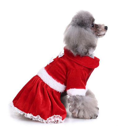 Dog Cat Christmas Bear Elk Snowman Costume Party Cosplay Dress Funny Pets