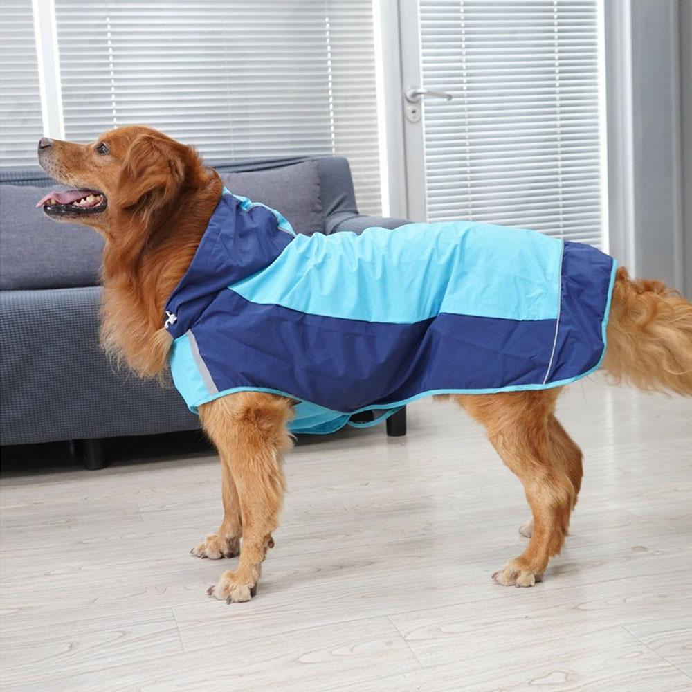 Dog Hooded Raincoat Poncho Waterproof Hood Breathable Coats Pet