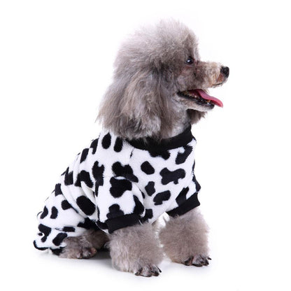 Dog Sweater Plaid Style Pet Cat Winter Warm Clothes Jumpsuits