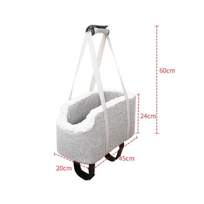 Dog Cat Car Seat with Travel Outing Carrier Bag