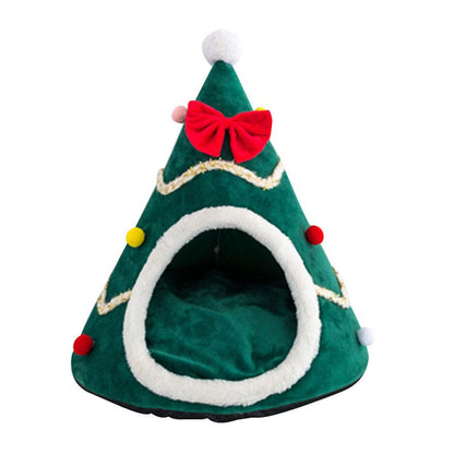 Pet Christmas Cottage Cave Beds For Dogs Cat Puppy