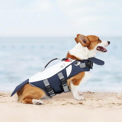 Dog Buoyancy Life Jacket, Cute Shark Design Tailored for Small to Medium Dogs