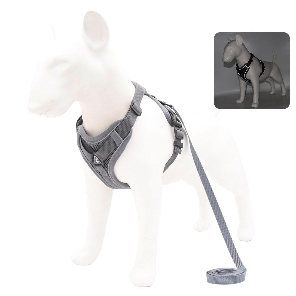 Dogs Reflective Mesh Proof Puppy Cat Harness Adjustable Soft Pet Leash