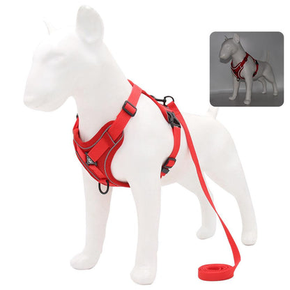 Dogs Reflective Mesh Proof Puppy Cat Harness Adjustable Soft Pet Leash