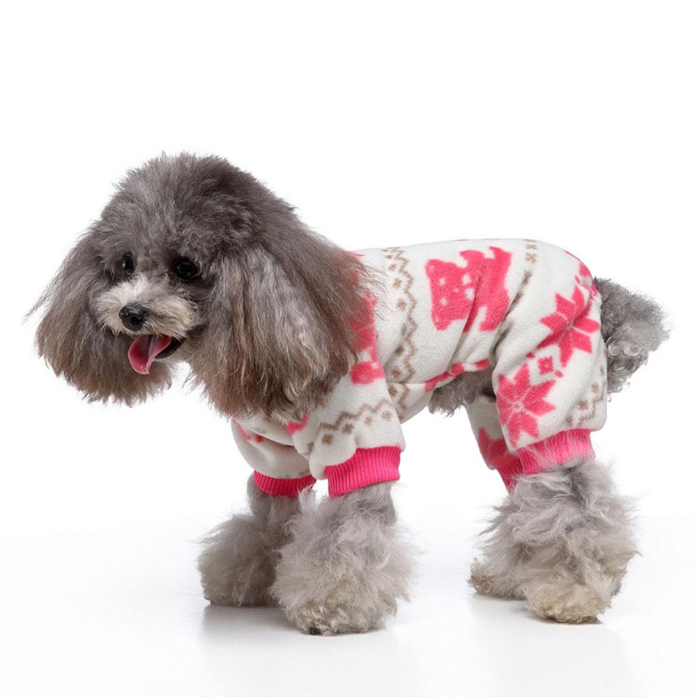 Dog Sweater Plaid Style Pet Cat Winter Warm Clothes Jumpsuits