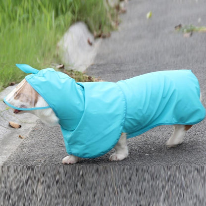 Cute puppy Raincoat with hat poncho Teddy Corgi Shiba Inu Pet dog