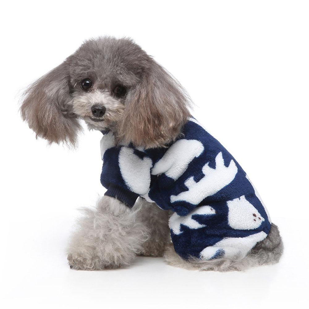 Dog Sweater Plaid Style Pet Cat Winter Warm Clothes Jumpsuits